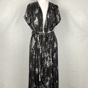 Intimately Free People So Long Robe Kimono Cape Black Sz XS